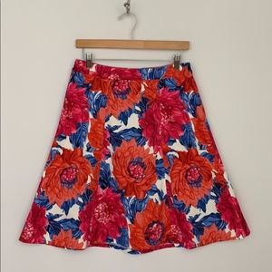 SOLD! Talbots Petites Floral A-Line Skirt